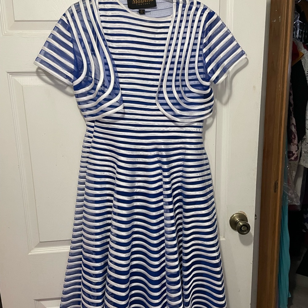 Blue /white dress